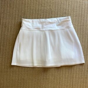 White Micro Pleat Tennis Skirt, Target In Motion, Size Medium